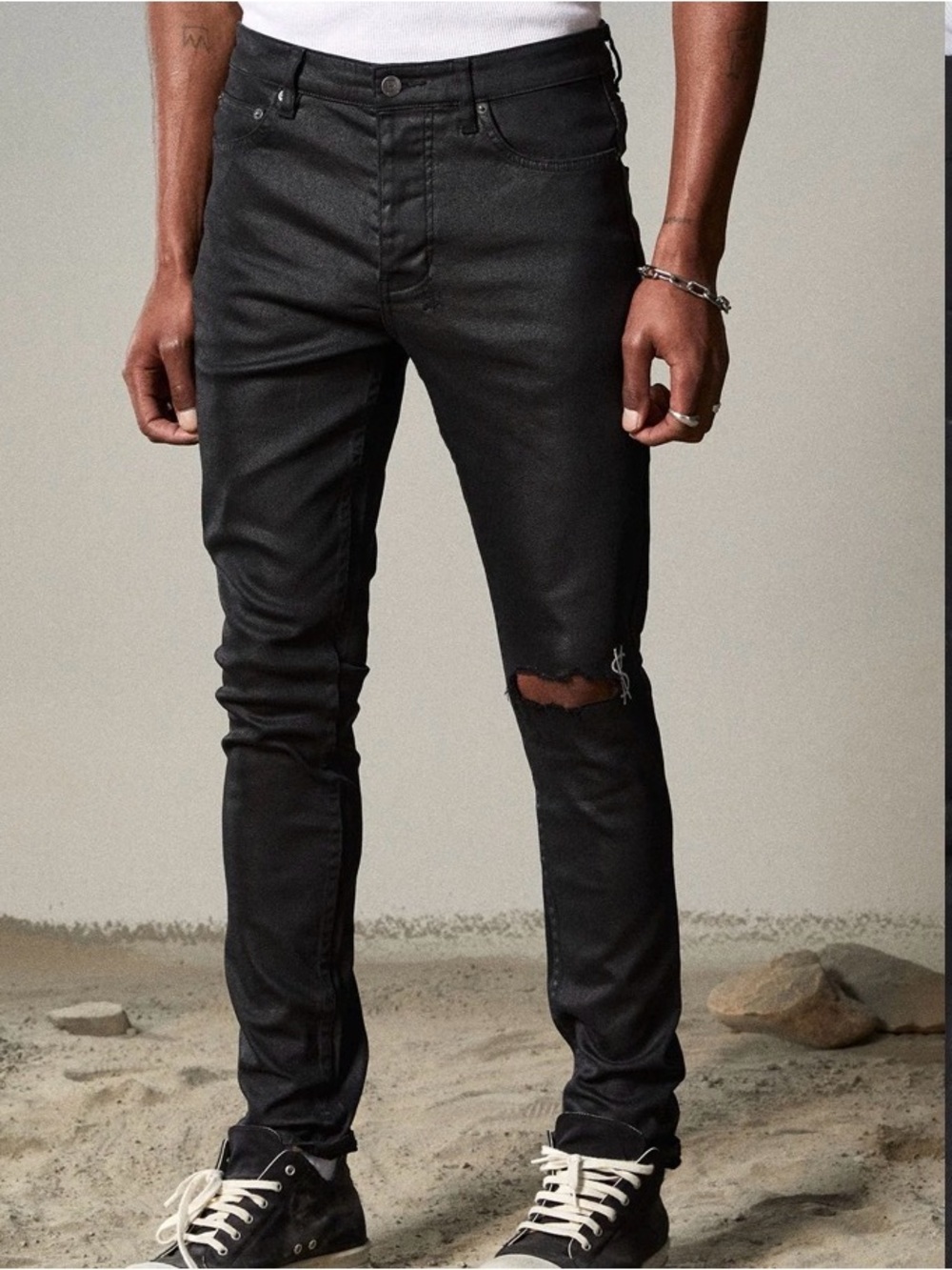 CHITCH WAXED SILVER Jeans